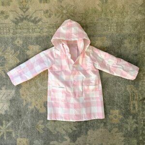 Sal and Pimenta Pink Gingham Rain Coat 3T- Like New!